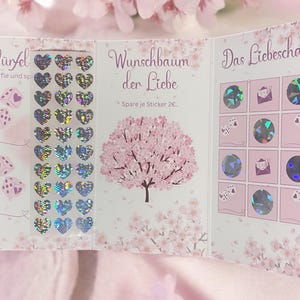 A6 Me-Time Klappkarte für Spaß beim Sparen mit der Rubbellos,-Sticker,- Loschallenges! Kreative Umschlagmethode für Budgeting.