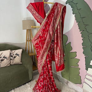 Banarasi pure Mashru silk bridal saree never seen before