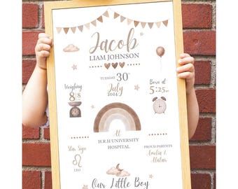 Baby in der Blüte, Willkommen in der Welt, personalisiertes Babygeschenk