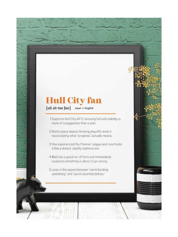 Hull Football Rugby Fan definition print, Hull Sports, Funny Football Poster