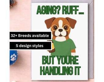 Lustige Hunde-Geburtstagskarte, Welpen-Humor, Hundeliebhaber-Geschenk, Tierwortspiel-Begrüßung, Freundgruß