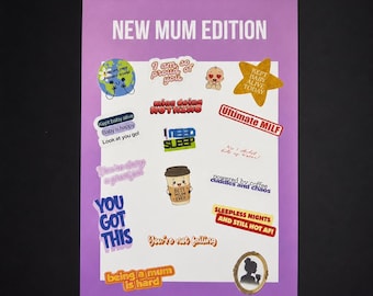 Ermutigende neue Mutter Aufkleber Set | Erbauliche Hinweise für neue Mütter | Du bist nicht allein, Geschenk zur Geburt | Babypartygeschenk, Geschenk für sie
