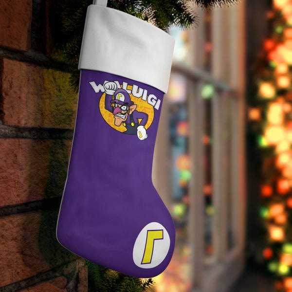 Waluigi Holiday Stocking