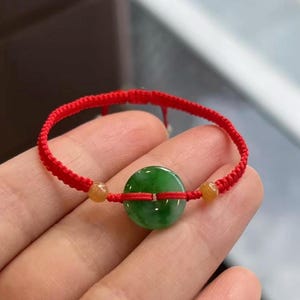 Bracelet en jade naturel pour enfants, bracelet porte-bonheur chinois unisexe pour enfants, jade vert véritable, cadeau d&#39;anniversaire pour enfants, bracelet en jade de haute qualité