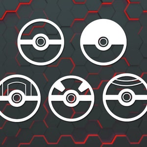 3.5 Pokémon Poké Ball Icon Symbol Vinyl Decal Art for Cars