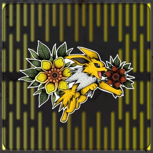 Electric Evolution Dog Vinyl Sticker