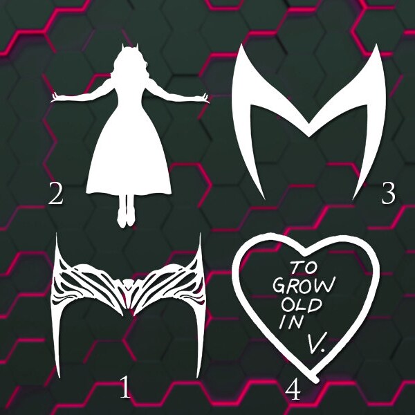 Scarlet Witch Car Sticker Etsy