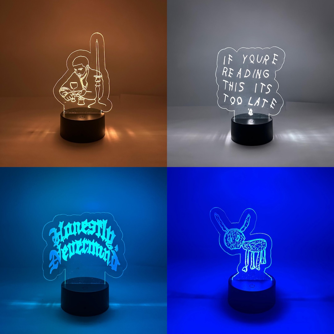 Drake Acrylic Led Glow Sign - Etsy