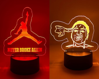 NBA Youngboy Acrylic Led Glow Sign