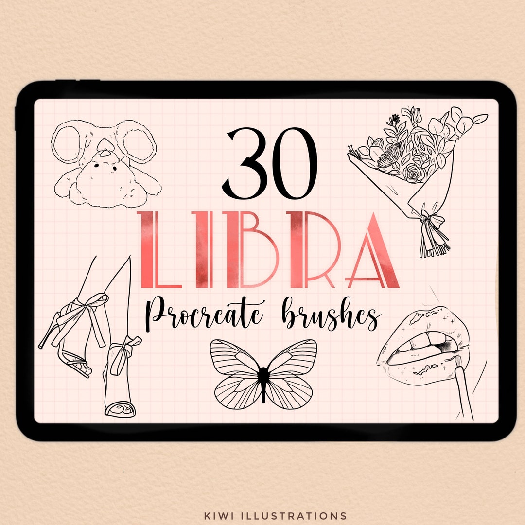 30 LIBRA Aesthetic Procreate Brushes (stamps Procreate Brush for ...