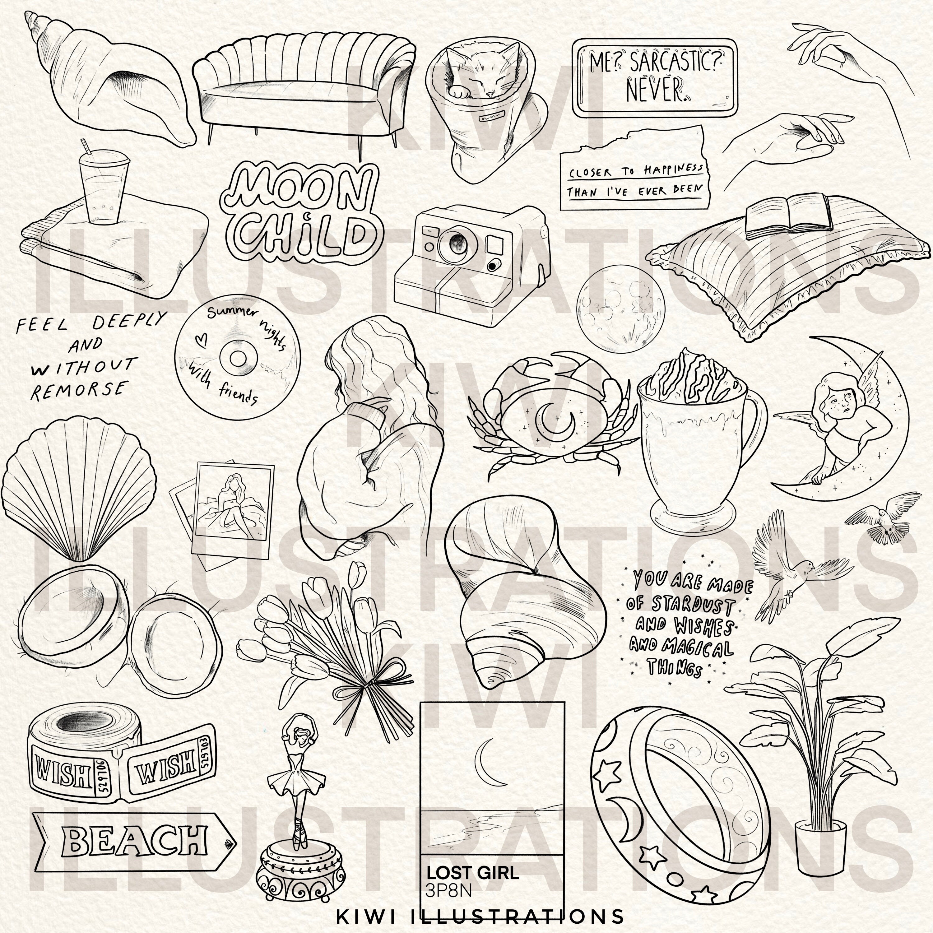 30 CANCER Aesthetic Procreate Brushes (stamps Procreate Brush for ...