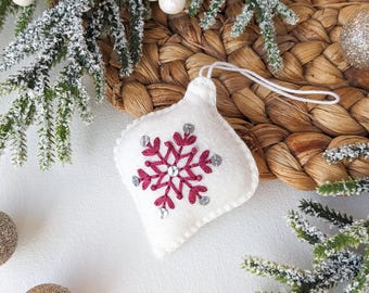 クリスマスフェルトオーナメントセット：手刺繍PDFパターン（デジタル