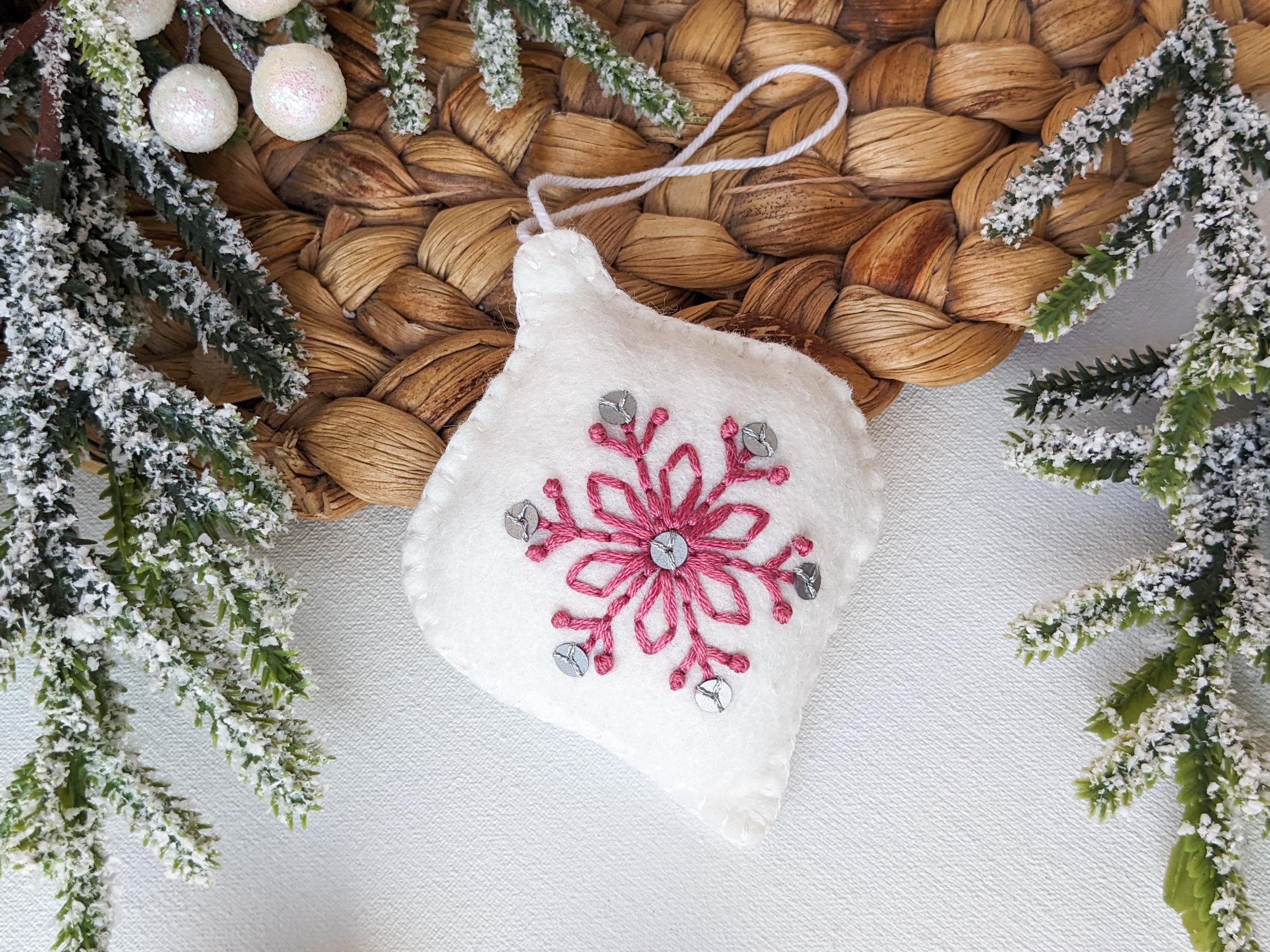 クリスマスフェルトオーナメントセット：手刺繍PDFパターン（デジタル