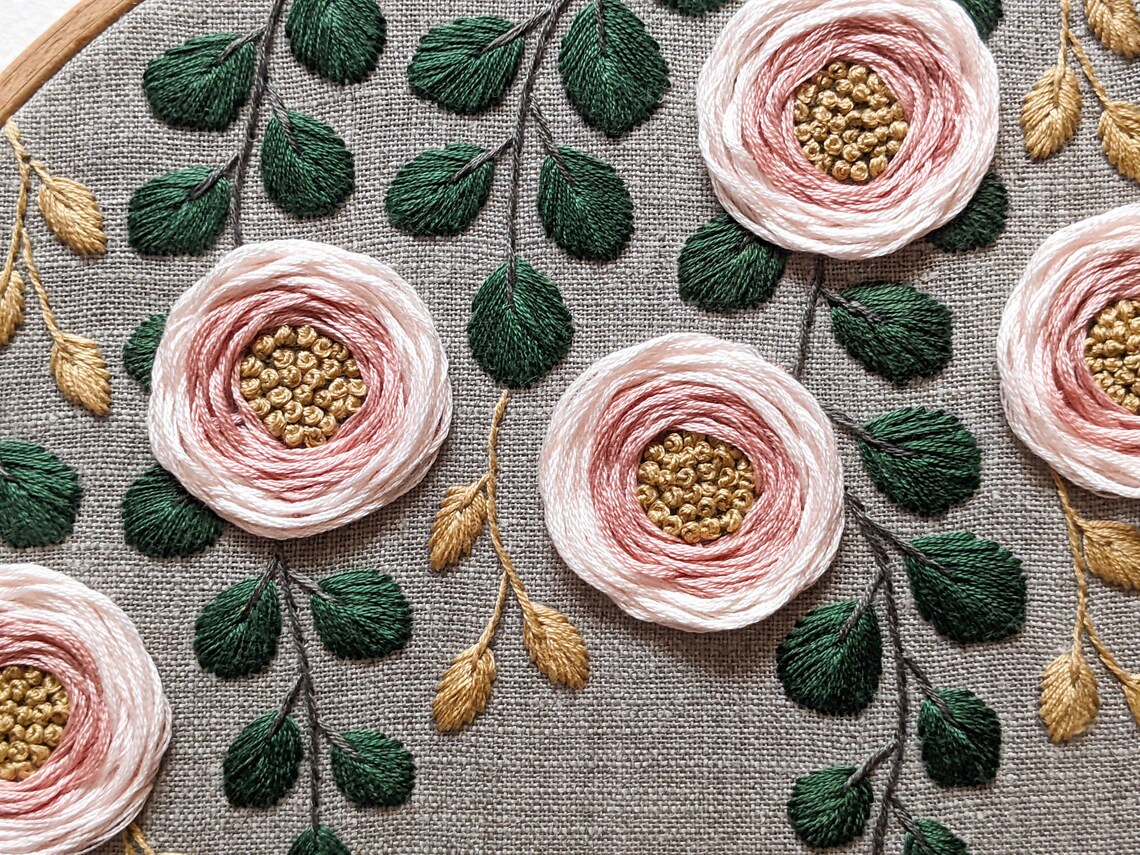 PDF Pattern Rose Garden Embroidery Pattern 10 25 Cm With Youtube