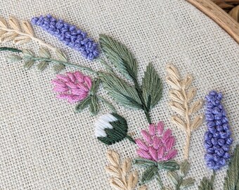 PDFパターン – 夏至のリース – 刺繍パターン 8インチ (20cm)、YouTube