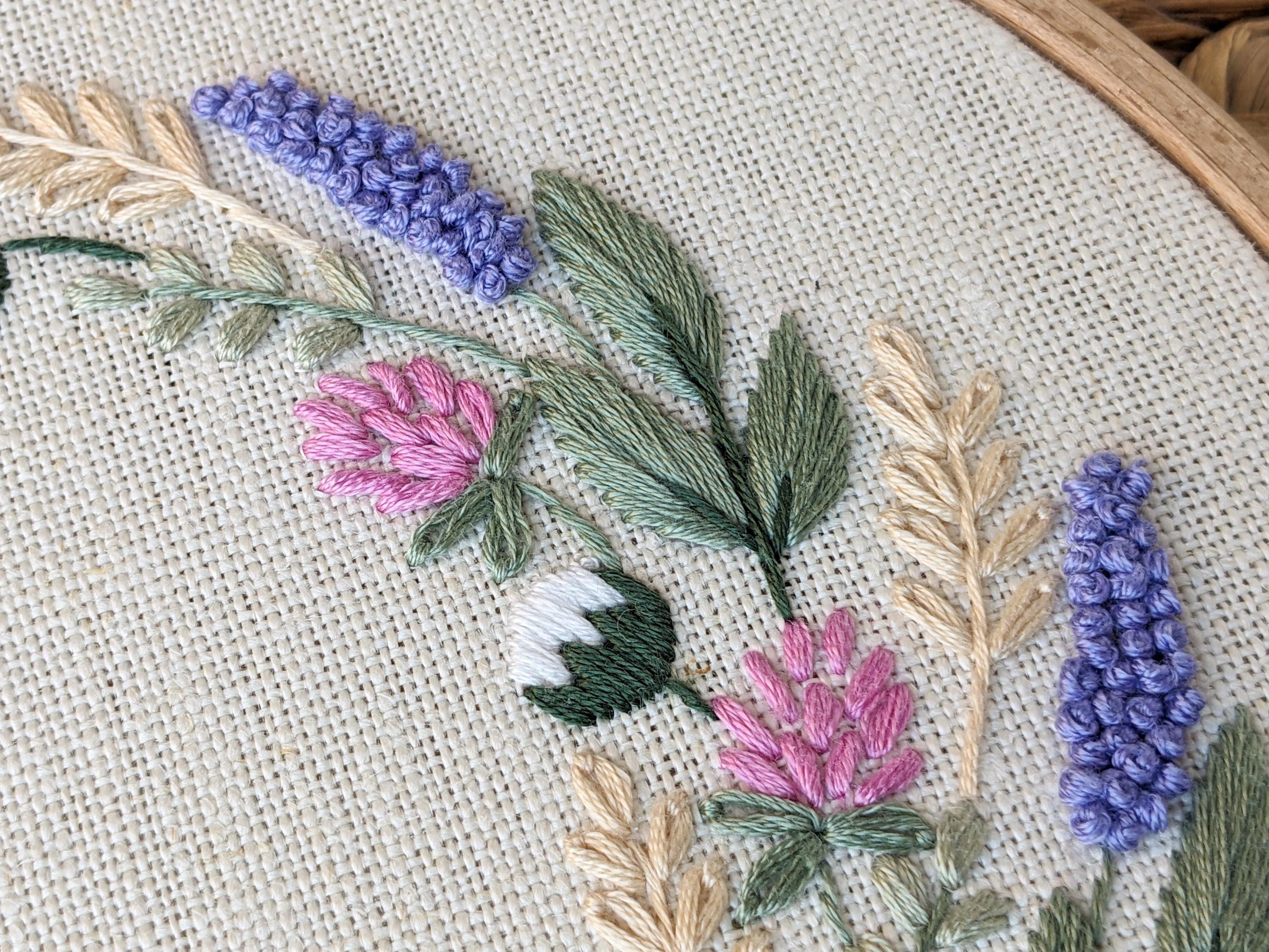 PDFパターン – 夏至のリース – 刺繍パターン 8インチ (20cm)、YouTube