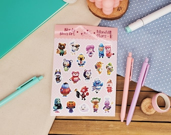 Island All-Stars (B) Sticker Bogen | Niedliche Videospiel-Aufkleber | Niedliche Journal und Phone Sticker