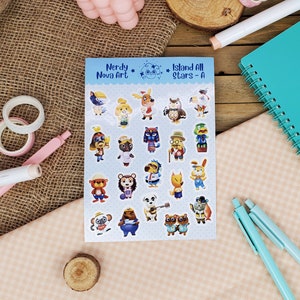 Island All-Stars (A) Sticker Sheet | Cute Video Game Stickers | Kawaii Journal and Phone Stickers