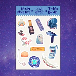 Stickervel Trekkie Bundle - Nerdy & Cute Star Trek-stickers