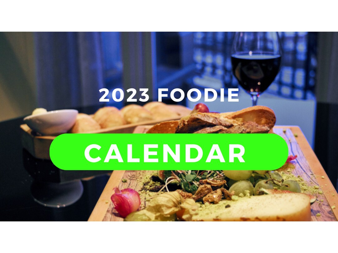 Foodie Calendar 2023 Printable Calendar Downloadable Etsy
