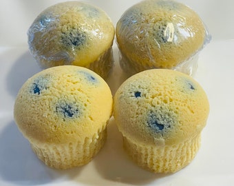 2 Mini Lemon Blueberry Muffin Soy Wax Melts, Wax Melts, Fake Food Wax Melts