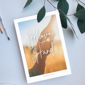Postkarte "An die Hand"  – Ermutigende JW Grußkarte | JW Geschenk | Bibelvers & Aufbauender Text