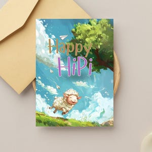 Postkarte "Happy Hipi" – Ermutigungs- und Motivationskarte für JW Hilfspionier | jw.org Geschenkidee | Freude im Dienst
