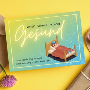 JW Postkarte "Gesund" – Aufmunternde Gute-Besserung-Karte