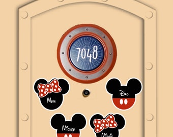 Mickey and Minnie Custom Magnets for Disney Cruise Door