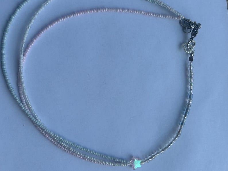 Shooting Star Trans Colored Necklace - Etsy