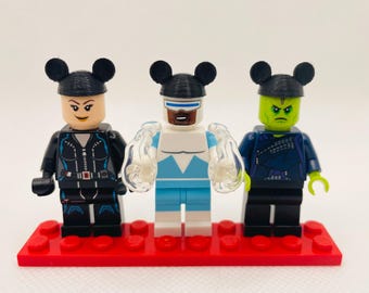 Mickey Mouse Ear Hat for Lego® Minifigs - custom 3d printed for mini figure - Pixie Dust Disney Lovers Baymax, Frozone, Mandalorian & Lego