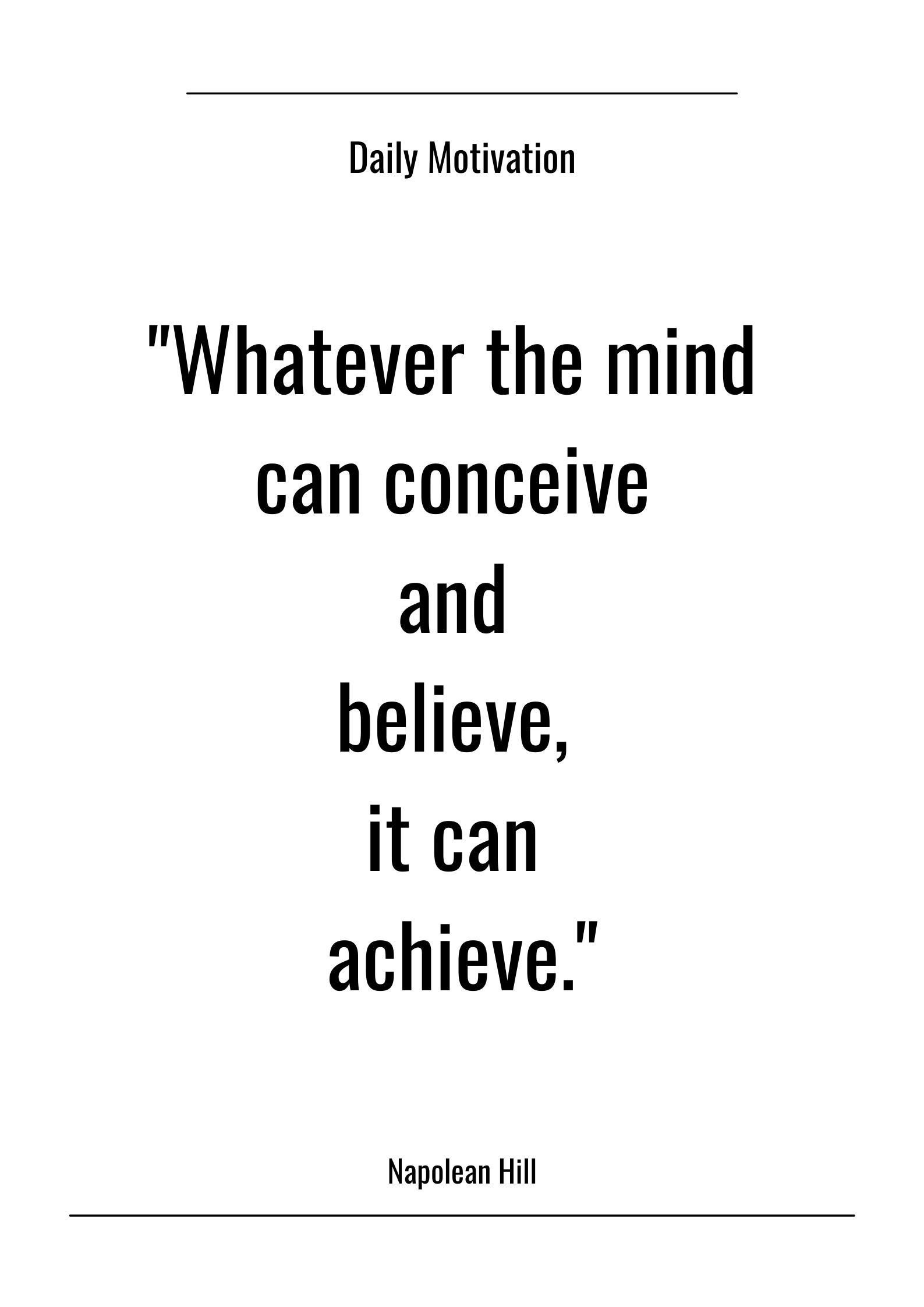Think and Grow Rich Motivational Quotes Poster 4 Designs Wall Art