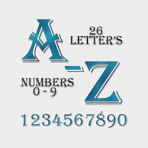 DIGITAL ALPHABET LETTERING, star metal blue, metallic, foiled look, png & jpg formats, instant digital downloadable graphics, ready to print