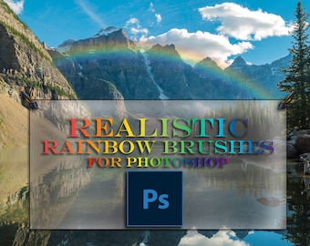 Professional Rainbow Builder Toolkit for Adobe Photoshop, Modular Light‑Bending Brushes & Gradient System