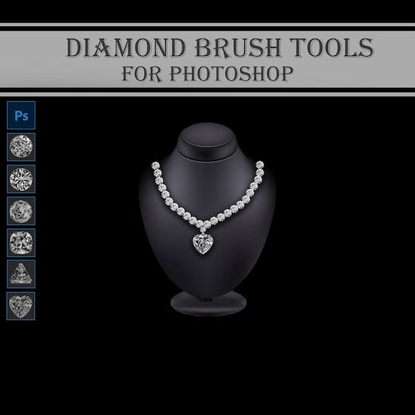 DIAMOND BRUSH TOOLS for Photoshop, design tools, presets, create overlays, mock up, art, digital download