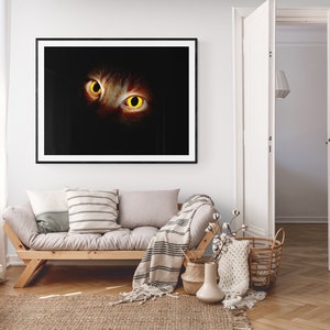 PRINTABLE WALL ART, wild cat eyes, digital download, print from home, print for framing, home decor