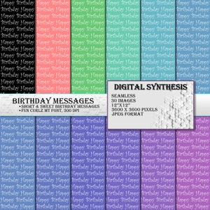 誕生日デジタルペーパー、短くて素敵な誕生日メッセージ、男の子、女の子、男性、女性への誕生日おめでとう