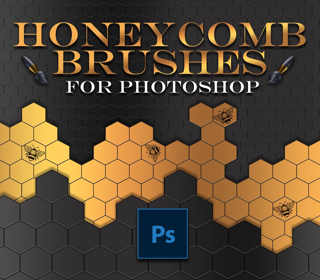 HONEYCOMB BRUSHES Tools for Photoshop 21 Elegant and Easy to - Etsy