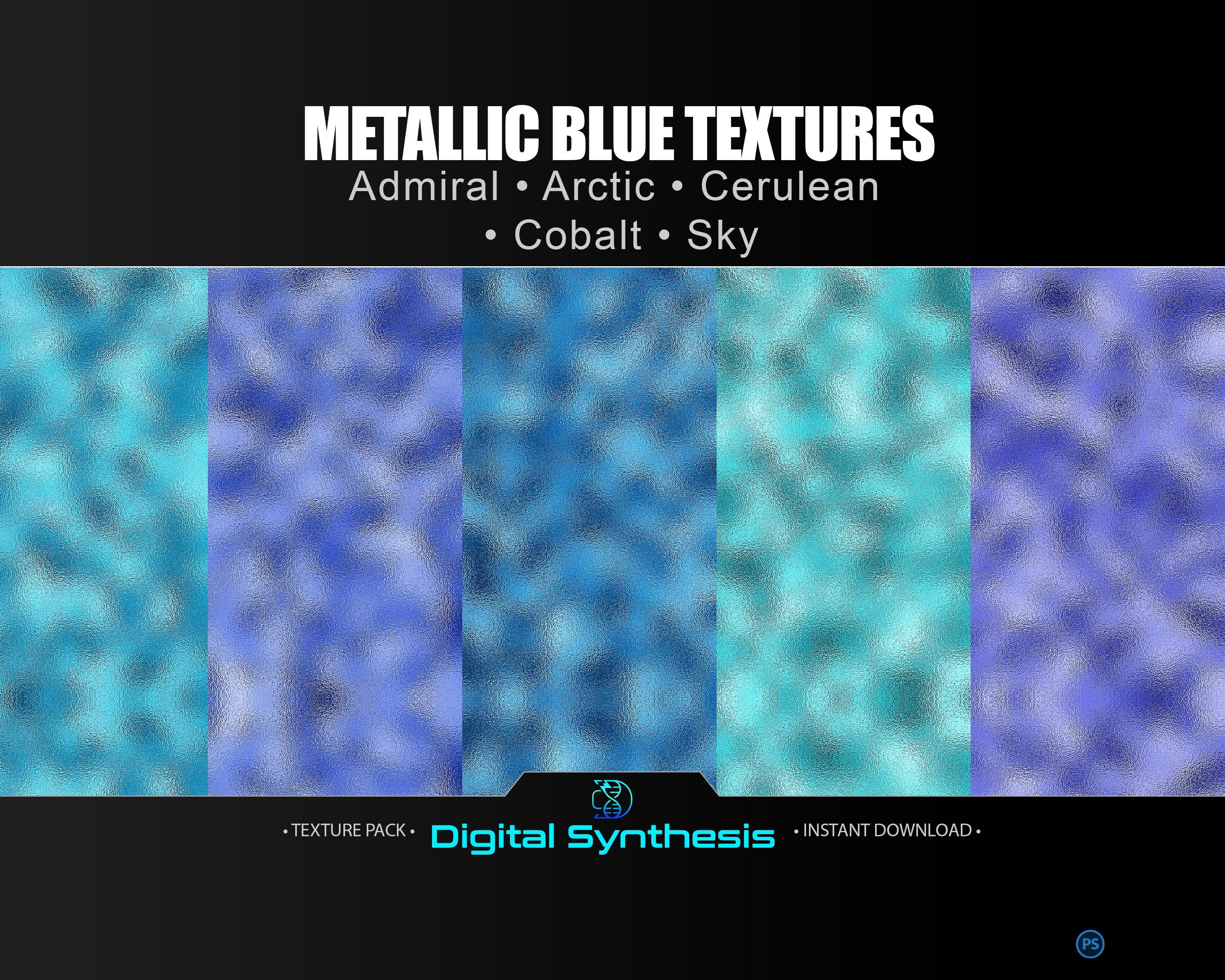 Netallic Blue Texture Metallic Blue Texture Pack – Foil Overlays & High‑res Digital Textures ...