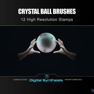 CRYSTAL BALL Brush Stempel für Procreate & Photoshop • 12 hochauflösende Fantasy Glow Brushes