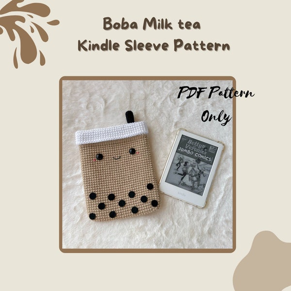 Kindle/Kobo Sleeve Pattern - Boba Milk Tea