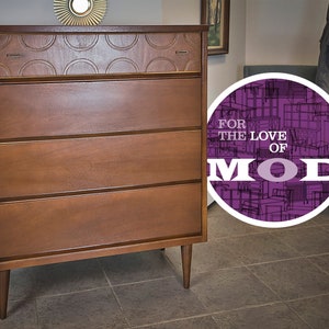 Mid century bassett highboy dresser top