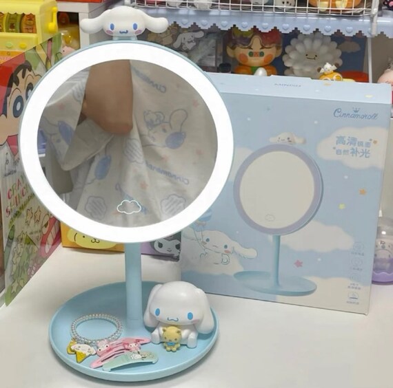 Sanrio Cinnamoroll Vanity Mirror With LED Light Lovely Kawaii Etsy