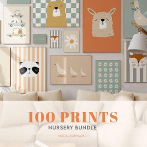 Pacchetto di 100 stampe artistiche per la cameretta dei bambini, collage di poster per la cameretta dei bambini, pacchetto di stampe per la cameretta dei bambini, ARTE DA PARETE STAMPABILE, parete galleria per la cameretta dei bambini, arte da parete per bambini
