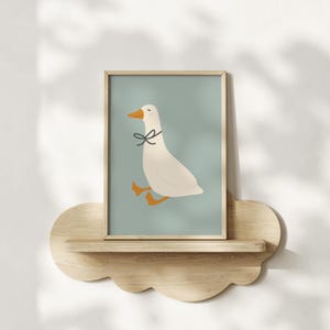 Goose Nursery Name Wall Print, Silly goose wall art, Geese Nursery Decor baby room wall art goose poster baby girl room, Goose nursery art