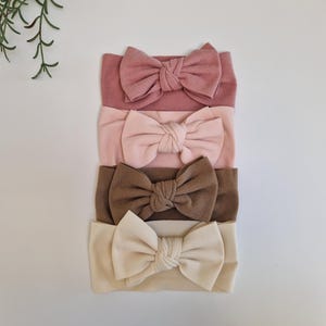 Baby Bow Headband, Toddler topknot, Cotton Baby Bow, Baby girl headband, Soft And Stretchy Newborn Baby Headbands Baby Shower Gift