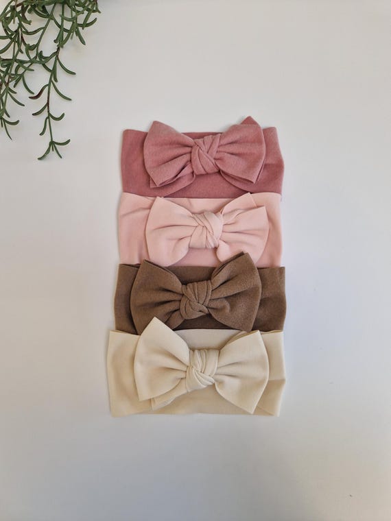 Fascia per capelli con fiocco per neonati, chignon per bambini