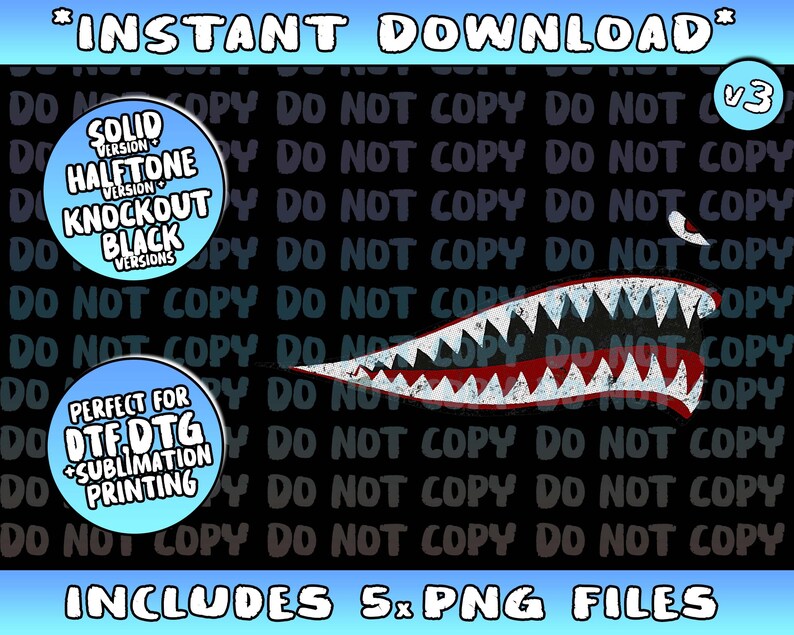 Shark Teeth P-40 Warhawk Nose Art WWII WW2 Airplane Vintage - Etsy