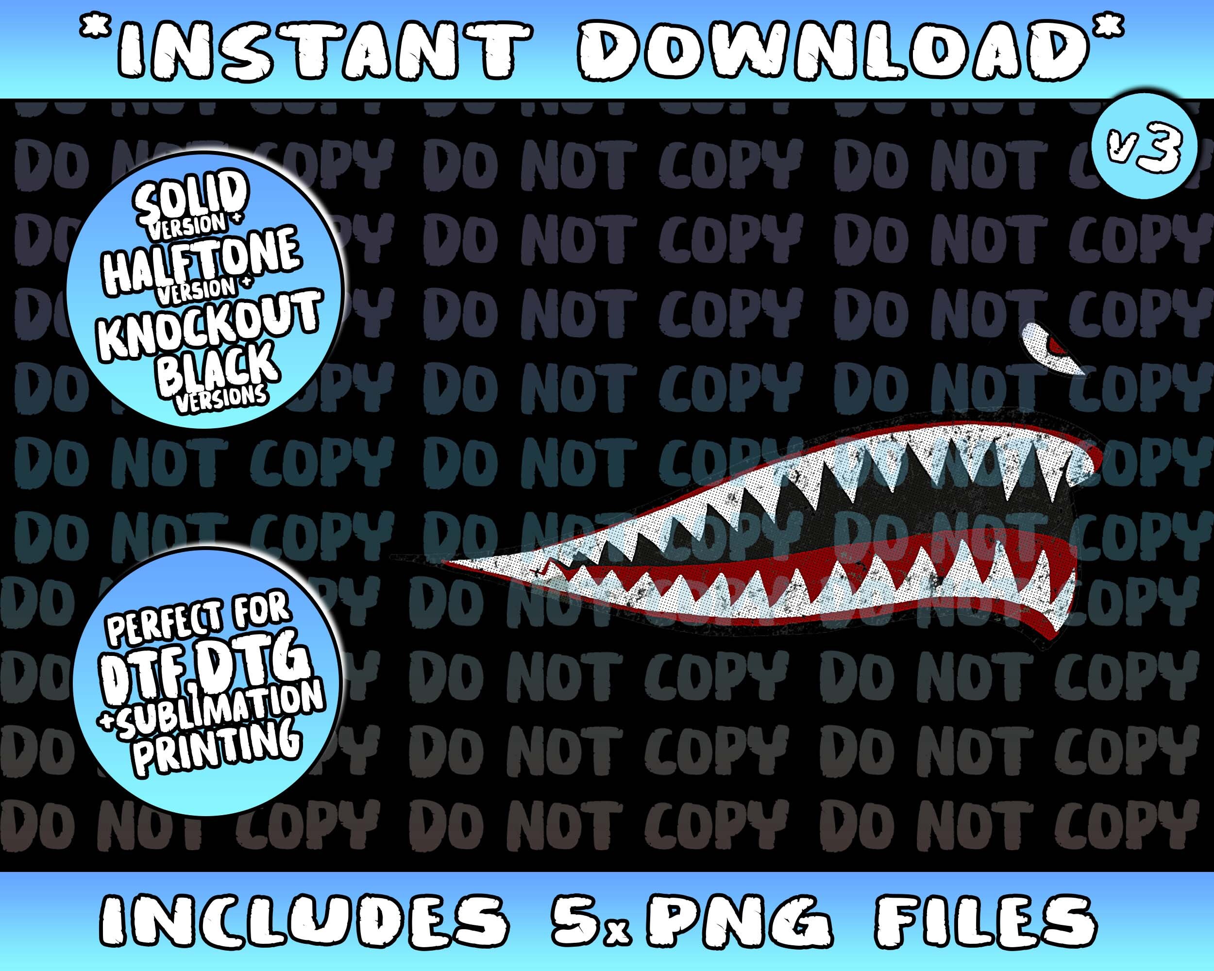 Shark Teeth P-40 Warhawk Nose Art WWII WW2 Airplane Vintage - Etsy