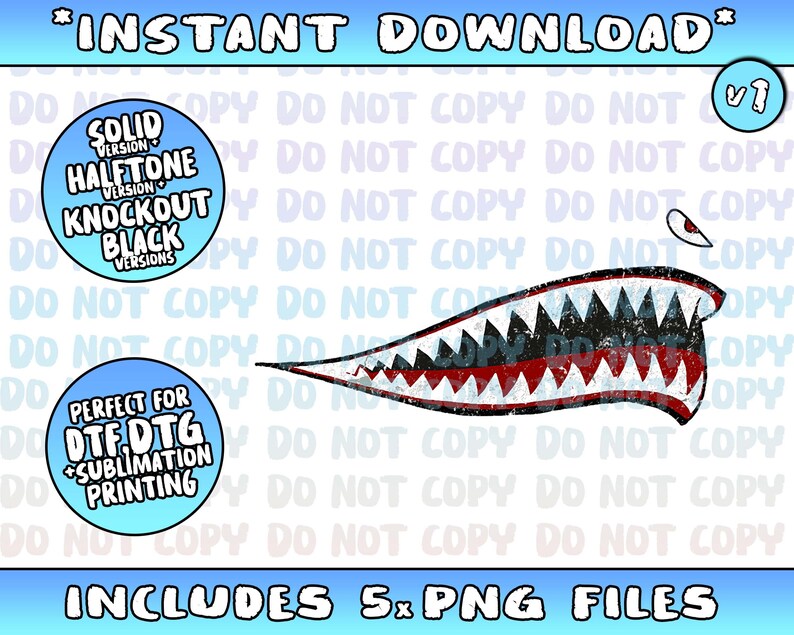 Shark Teeth P-40 Warhawk Nose Art WWII WW2 Airplane Vintage - Etsy